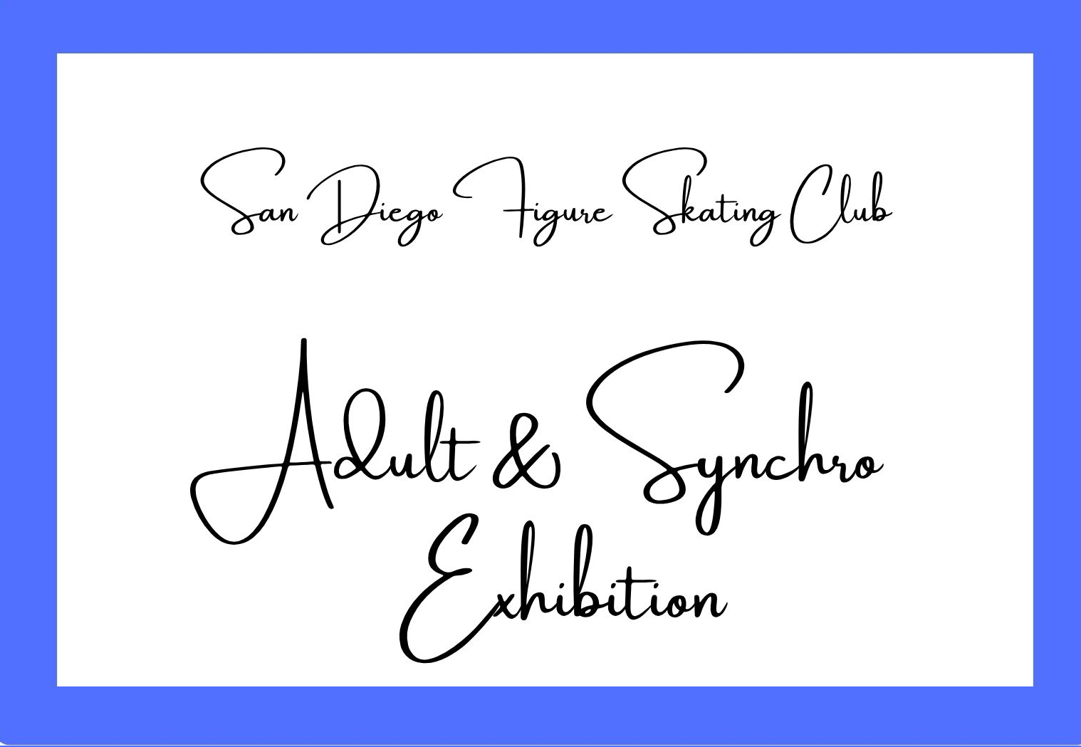 Adult/Synchro Exhibition – January 2026